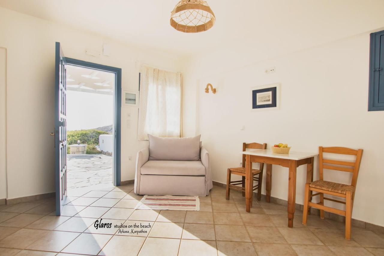 Glaros Luxury Studio On The Beach Daire Arkasa Dış mekan fotoğraf