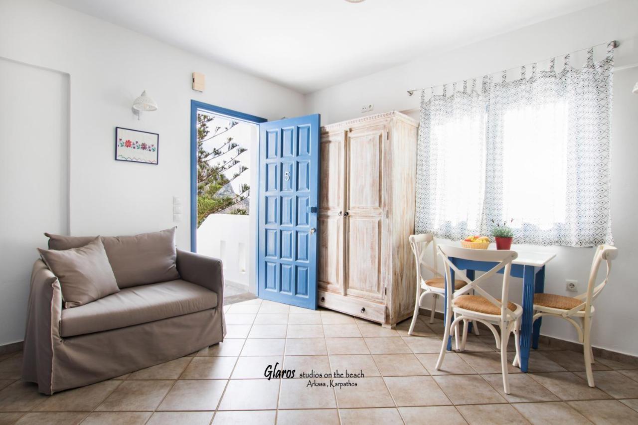 Glaros Luxury Studio On The Beach Daire Arkasa Dış mekan fotoğraf